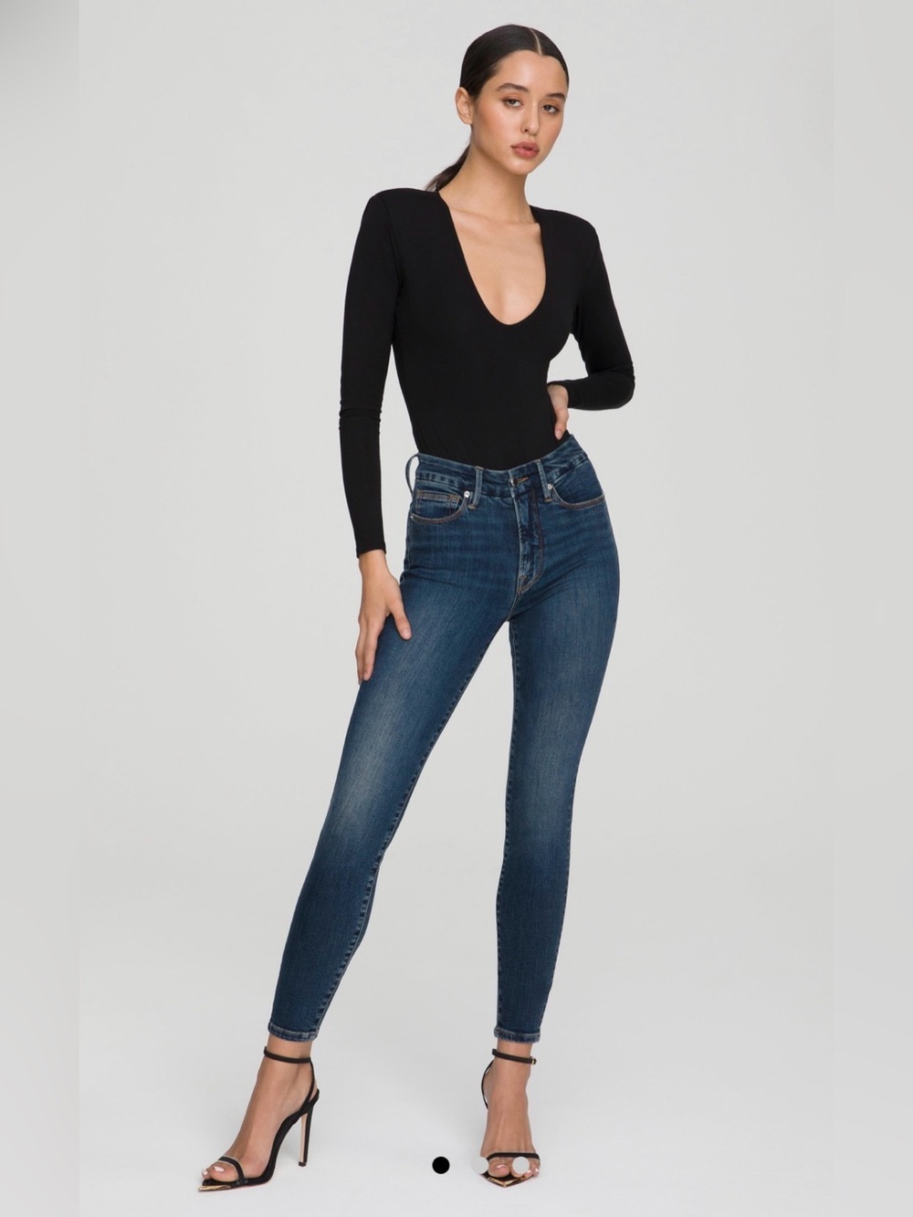 Good American Good Legs Skinny Jeans Cropped Ankle Fit | Size 14 NWT